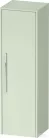 Duravit D-CODE 132x40x36 cm-es 1 ajtós félmagas szekrény króm fogantyúval, jobbos, matt halványzöld DC1338R10HH0000