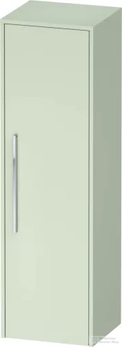 Duravit D-CODE 132x40x36 cm-es 1 ajtós félmagas szekrény króm fogantyúval, jobbos, matt halványzöld DC1338R10HH0000