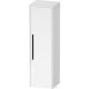 Duravit D-CODE 132x40x36 cm-es 1 ajtós félmagas szekrény fekete fogantyúval, jobbos, matt fehér DC1338R10180000