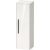 Duravit D-CODE 132x40x36 cm-es 1 ajtós félmagas szekrény fekete fogantyúval, jobbos, fényes fehér DC1338RBD220000
