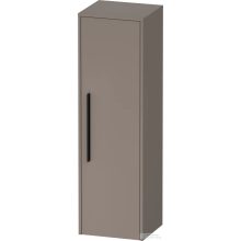   Duravit D-CODE 132x40x36 cm-es 1 ajtós félmagas szekrény fekete fogantyúval, jobbos, matt bazalt DC1338RBD430000