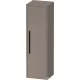 Duravit D-CODE 132x40x36 cm-es 1 ajtós félmagas szekrény fekete fogantyúval, jobbos, matt bazalt DC1338RBD430000