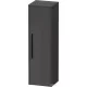 Duravit D-CODE 132x40x36 cm-es 1 ajtós félmagas szekrény fekete fogantyúval, jobbos, matt grafit DC1338RBD490000