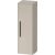 Duravit D-CODE 132x40x36 cm-es 1 ajtós félmagas szekrény fekete fogantyúval, jobbos, matt taupe DC1338RBD910000