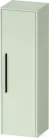 Duravit D-CODE 132x40x36 cm-es 1 ajtós félmagas szekrény fekete fogantyúval, jobbos, matt halványzöld DC1338RBDHH0000