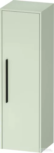 Duravit D-CODE 132x40x36 cm-es 1 ajtós félmagas szekrény fekete fogantyúval, jobbos, matt halványzöld DC1338RBDHH0000