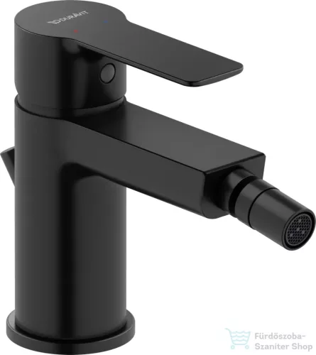 Duravit D-CODE bidé csaptelep automata leeresztővel, matt fekete DC2400011046