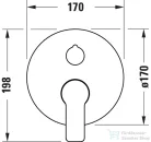 Duravit D-CODE falsík alatti kád/zuhany csaptelep alaptest nélkül, króm DC4210012010