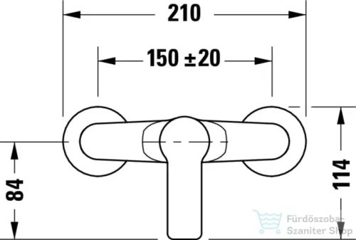 Duravit D-CODE zuhany csaptelep, króm DC4230001010