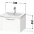 Duravit D-CODE 58,4x46 cm-es 1 fiókos alsószekrény mosdó és csaptelep nélkül, króm fogantyúval, matt fehér DC4665010180000