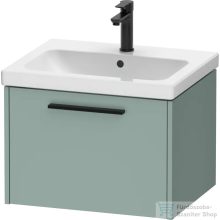   Duravit D-CODE 58,4x46 cm-es 1 fiókos alsószekrény mosdó és csaptelep nélkül, fekete fogantyúval, matt fjord zöld DC46650BDHG0000