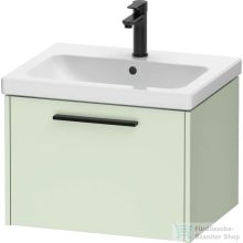   Duravit D-CODE 58,4x46 cm-es 1 fiókos alsószekrény mosdó és csaptelep nélkül, fekete fogantyúval, matt halványzöld DC46650BDHH0000