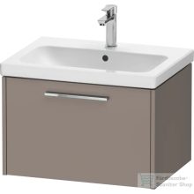   Duravit D-CODE 63,4x46 cm-es 1 fiókos alsószekrény mosdó és csaptelep nélkül, króm fogantyúval, matt bazalt DC4666010430000