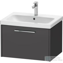   Duravit D-CODE 63,4x46 cm-es 1 fiókos alsószekrény mosdó és csaptelep nélkül, króm fogantyúval, matt grafit DC4666010490000