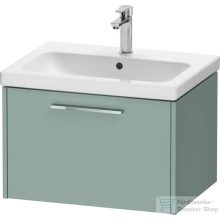   Duravit D-CODE 63,4x46 cm-es 1 fiókos alsószekrény mosdó és csaptelep nélkül, króm fogantyúval, matt fjord zöld DC4666010HG0000