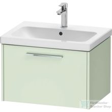  Duravit D-CODE 63,4x46 cm-es 1 fiókos alsószekrény mosdó és csaptelep nélkül, króm fogantyúval, matt halványzöld DC4666010HH0000