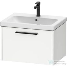   Duravit D-CODE 63,4x46 cm-es 1 fiókos alsószekrény mosdó és csaptelep nélkül, fekete fogantyúval, matt fehér DC46660BD180000