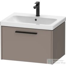  Duravit D-CODE 63,4x46 cm-es 1 fiókos alsószekrény mosdó és csaptelep nélkül, fekete fogantyúval, matt bazalt DC46660BD430000