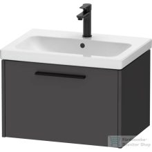   Duravit D-CODE 63,4x46 cm-es 1 fiókos alsószekrény mosdó és csaptelep nélkül, fekete fogantyúval, matt grafit DC46660BD490000