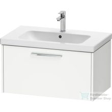   Duravit D-CODE 78,4x46 cm-es 1 fiókos alsószekrény mosdó és csaptelep nélkül, króm fogantyúval, matt fehér DC4667010180000
