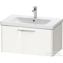   Duravit D-CODE 78,4x46 cm-es 1 fiókos alsószekrény mosdó és csaptelep nélkül, króm fogantyúval, fényes fehér DC4667010220000