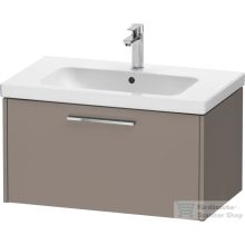   Duravit D-CODE 78,4x46 cm-es 1 fiókos alsószekrény mosdó és csaptelep nélkül, króm fogantyúval, matt bazalt DC4667010430000