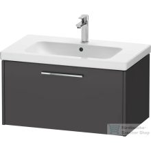   Duravit D-CODE 78,4x46 cm-es 1 fiókos alsószekrény mosdó és csaptelep nélkül, króm fogantyúval, matt grafit DC4667010490000