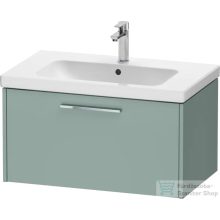   Duravit D-CODE 78,4x46 cm-es 1 fiókos alsószekrény mosdó és csaptelep nélkül, króm fogantyúval, matt fjord zöld DC4667010HG0000