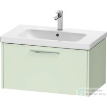   Duravit D-CODE 78,4x46 cm-es 1 fiókos alsószekrény mosdó és csaptelep nélkül, króm fogantyúval, matt halványzöld DC4667010HH0000 