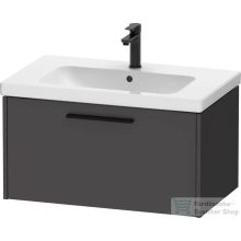   Duravit D-CODE 78,4x46 cm-es 1 fiókos alsószekrény mosdó és csaptelep nélkül, fekete fogantyúval, matt grafit DC46670BD490000