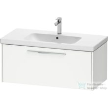   Duravit D-CODE 98,4x46 cm-es 1 fiókos alsószekrény mosdó és csaptelep nélkül, króm fogantyúval, matt fehér DC4668010180000