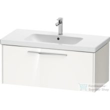   Duravit D-CODE 98,4x46 cm-es 1 fiókos alsószekrény mosdó és csaptelep nélkül, króm fogantyúval, fényes fehér DC4668010220000