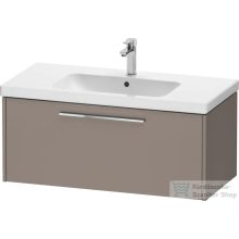   Duravit D-CODE 98,4x46 cm-es 1 fiókos alsószekrény mosdó és csaptelep nélkül, króm fogantyúval, matt bazalt DC4668010430000