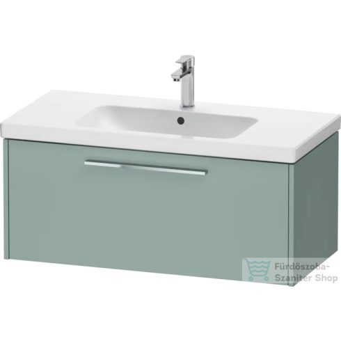 Duravit D-CODE 98,4x46 cm-es 1 fiókos alsószekrény mosdó és csaptelep nélkül, króm fogantyúval, matt fjord zöld DC4668010HG0000