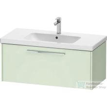   Duravit D-CODE 98,4x46 cm-es 1 fiókos alsószekrény mosdó és csaptelep nélkül, króm fogantyúval, matt halványzöld DC4668010HH0000