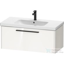   Duravit D-CODE 98,4x46 cm-es 1 fiókos alsószekrény mosdó és csaptelep nélkül, fekete fogantyúval, fényes fehér DC46680BD220000