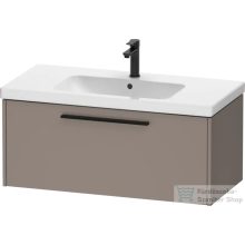   Duravit D-CODE 98,4x46 cm-es 1 fiókos alsószekrény mosdó és csaptelep nélkül, fekete fogantyúval, matt bazalt DC46680BD430000