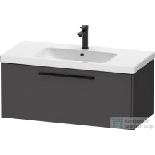   Duravit D-CODE 98,4x46 cm-es 1 fiókos alsószekrény mosdó és csaptelep nélkül, fekete fogantyúval, matt grafit DC46680BD490000
