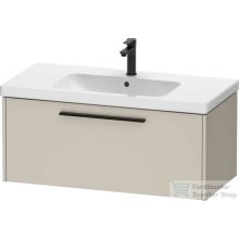   Duravit D-CODE 98,4x46 cm-es 1 fiókos alsószekrény mosdó és csaptelep nélkül, fekete fogantyúval, matt taupe DC46680BD910000