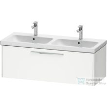   Duravit D-CODE 118,4x46 cm-es 1 fiókos alsószekrény mosdó és csaptelep nélkül, króm fogantyúval, matt fehér DC4669010180000