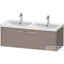   Duravit D-CODE 118,4x46 cm-es 1 fiókos alsószekrény mosdó és csaptelep nélkül, króm fogantyúval, matt bazalt DC4669010430000