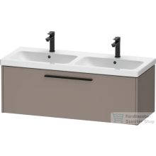   Duravit D-CODE 118,4x46 cm-es 1 fiókos alsószekrény mosdó és csaptelep nélkül, fekete fogantyúval, matt bazalt DC46690BD430000
