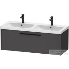   Duravit D-CODE 118,4x46 cm-es 1 fiókos alsószekrény mosdó és csaptelep nélkül, fekete fogantyúval, matt grafit DC46690BD490000