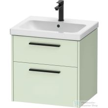   Duravit D-CODE 58,4x46 cm-es 2 fiókos alsószekrény mosdó és csaptelep nélkül, fekete fogantyúval, matt halványzöld DC46700BDHH0000