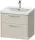 Duravit D-CODE 63,4x46 cm-es 2 fiókos alsószekrény mosdó és csaptelep nélkül, króm fogantyúval, matt taupe DC4671010910000