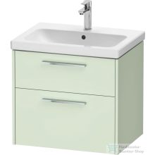   Duravit D-CODE 63,4x46 cm-es 2 fiókos alsószekrény mosdó és csaptelep nélkül, króm fogantyúval, matt halványzöld DC4671010HH0000