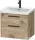 Duravit D-CODE 63,4x46 cm-es 2 fiókos alsószekrény mosdó és csaptelep nélkül, fekete fogantyúval, márványos tölgy DC46710BD550000