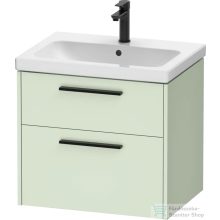   Duravit D-CODE 63,4x46 cm-es 2 fiókos alsószekrény mosdó és csaptelep nélkül, fekete fogantyúval, matt halványzöld DC46710BDHH0000