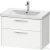 Duravit D-CODE 78,4x46 cm-es 2 fiókos alsószekrény mosdó és csaptelep nélkül, króm fogantyúval, matt fehér DC4672010180000