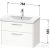 Duravit D-CODE 78,4x46 cm-es 2 fiókos alsószekrény mosdó és csaptelep nélkül, króm fogantyúval, matt bazalt DC4672010430000